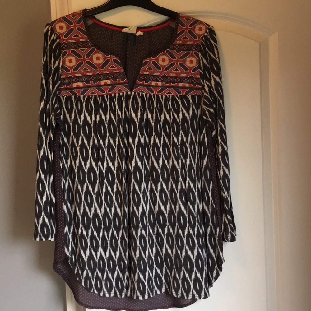 Anthropologie Embroidered Blouse
